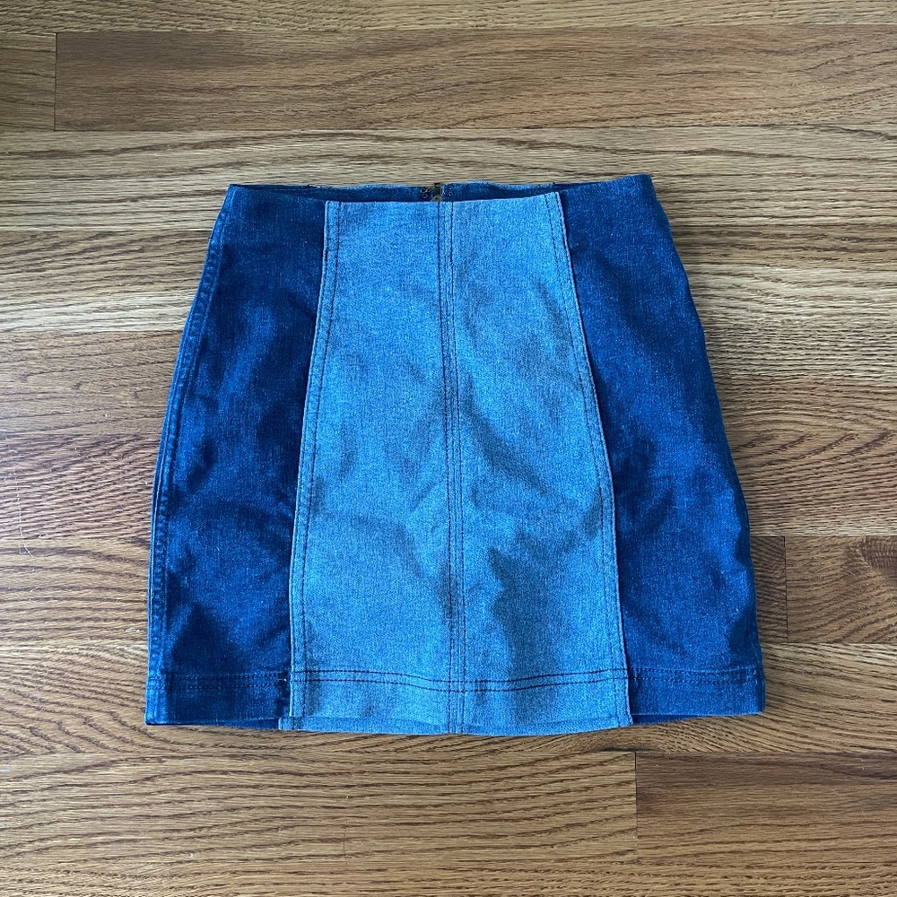 Free People Denim Mini Skirt, Size 2 US.